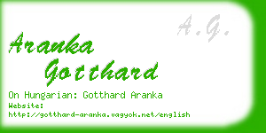 aranka gotthard business card